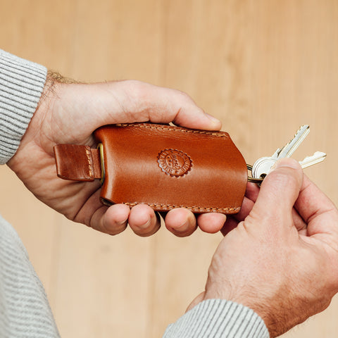 Leather Key Ring Pouch - Nelson