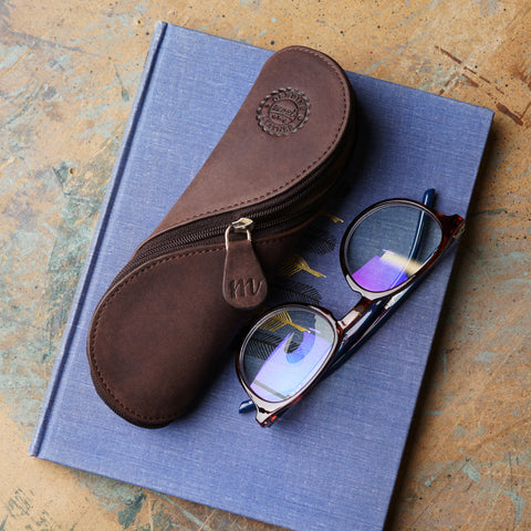 Eton | Leather Glasses Case - Brown