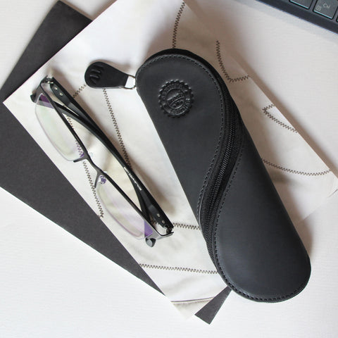 Eton | Leather Glasses Case - Black