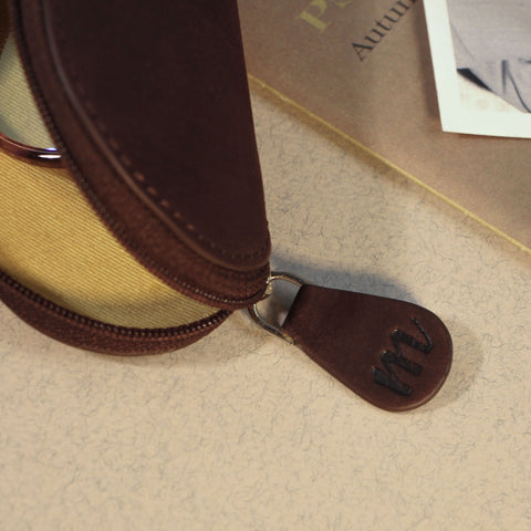 Eton | Leather Glasses Case - Brown
