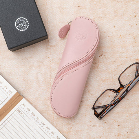 Eton | Leather Glasses Case - Pink