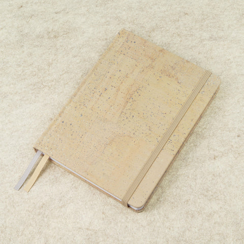 Cork bound notebook with lined pages and back pocket - Papyrus