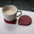 Greys | Leather Coffee Coasters (4pcs) - Red