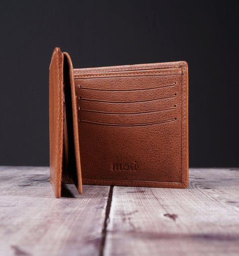 Ilford | Horizontal Billfold Wallet in Cognac Brown Leather