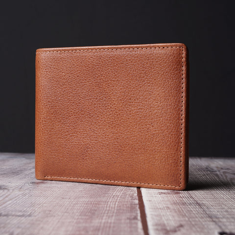 Ilford | Horizontal Billfold Wallet in Cognac Brown Leather