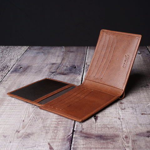 Ilford | Horizontal Billfold Wallet in Cognac Brown Leather