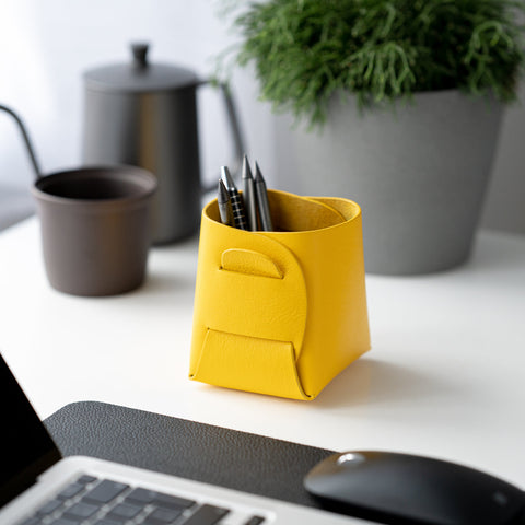 Cromer | Origami Pen Pot in Bright Yellow