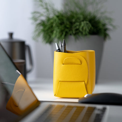 Cromer | Origami Pen Pot in Bright Yellow