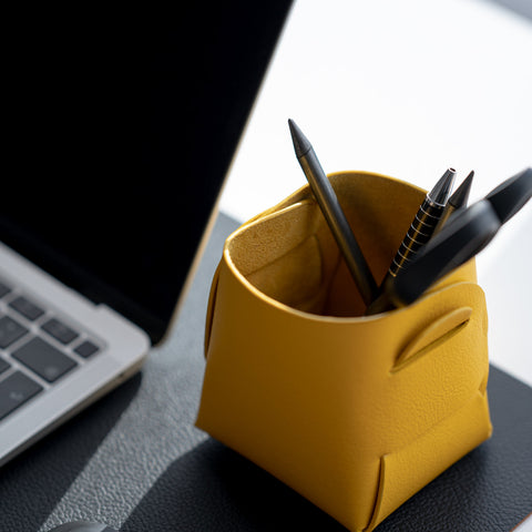 Cromer | Origami Pen Pot in Bright Yellow