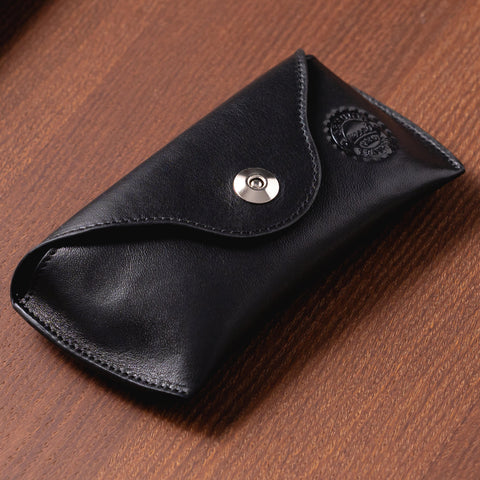 Sutton | Classic Style Leather Glasses Case in Black
