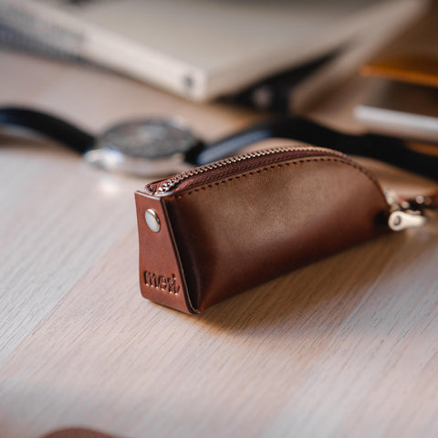Wigan | Leather Keyring Key Tidy in Cognac Brown