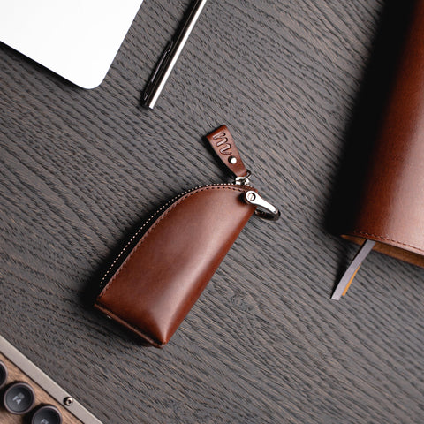 Wigan | Leather Keyring Key Tidy in Cognac Brown